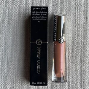 Armani Beauty Prisma Glass Hydrating Lip Gloss with Squalane - Nude Glow